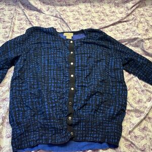 Michael Kors Blue and Black Cardigan